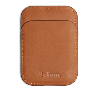 Helium Wallet Type[00] – Back View of Full-Grain Leather Magnetic Wallet, Minimalist and Slim Design