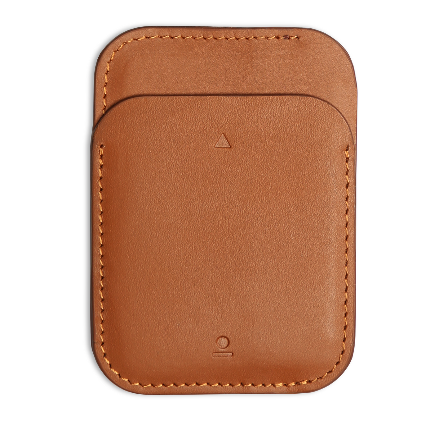 Helium Wallet Type[00] – Front View of Full-Grain Leather Magnetic Wallet, Minimalist and Slim Design